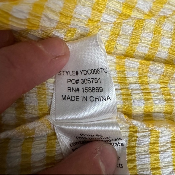 Promesa Women’s Yellow Striped Lightweight Summer Maxi Dress Size Large NWT - Picture 5 of 9